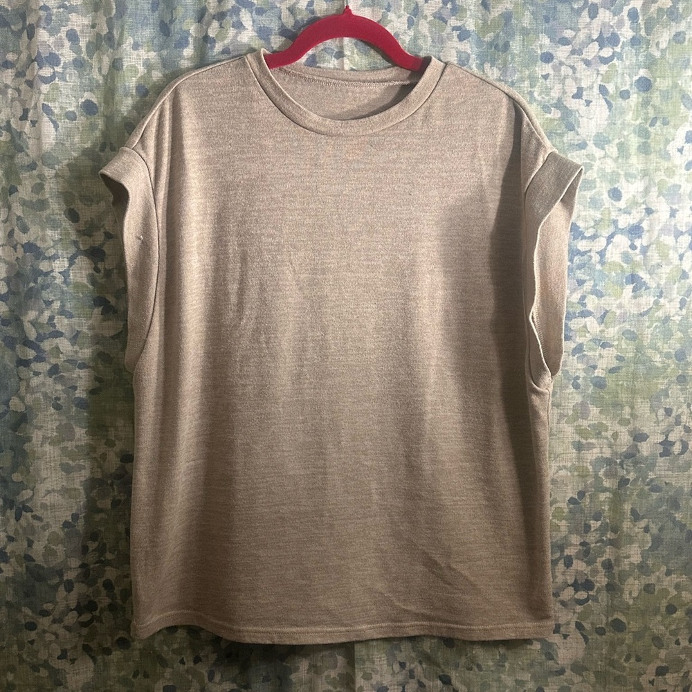 Knit Cap Sleeve Top XL
